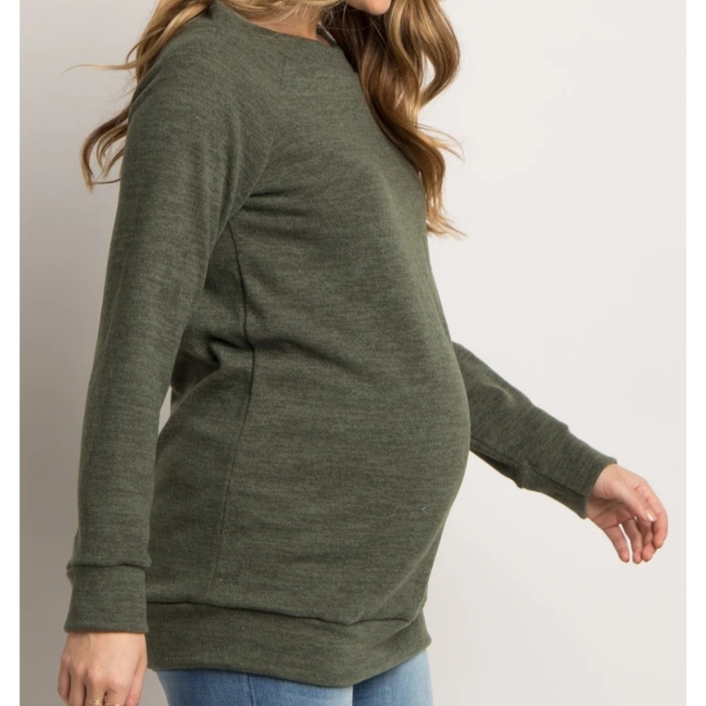 Pinkblush Olive Basic Maternity Sweater - image 4